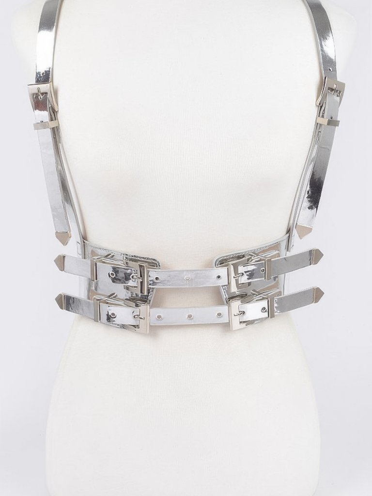 Plus Size Vegan Harness With Metal Buckle